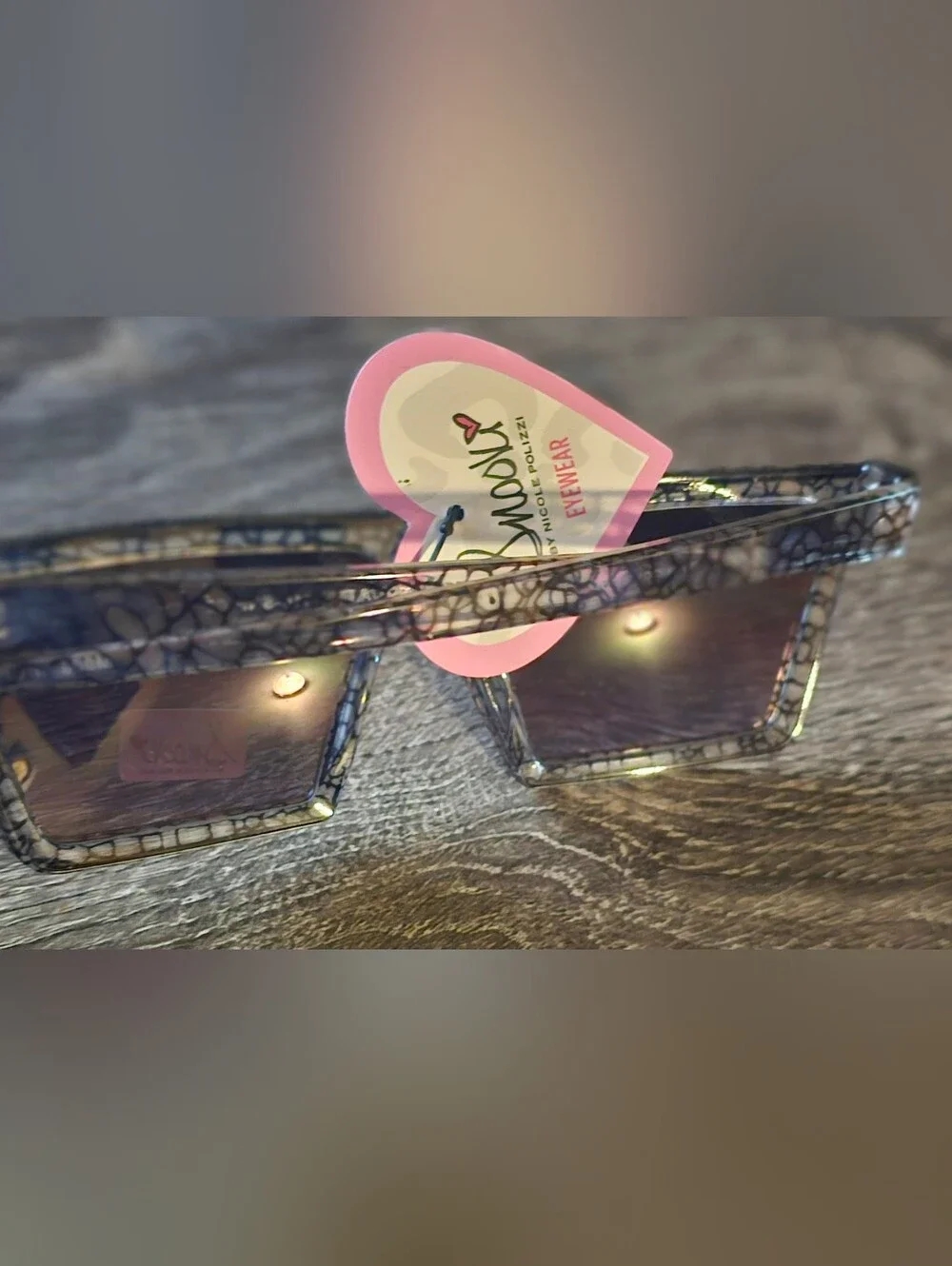 Snooki by Nicole Pollizzi Black Union Square Sunglasses